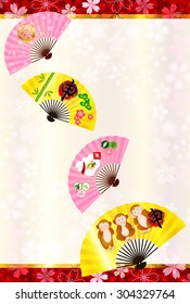 Monkey fan greeting cards