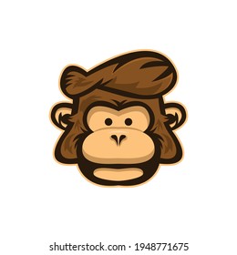monkey female color brown logo image