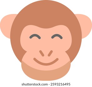 Monkey Flat Illustration Vector Design