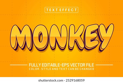 Monkey font Text effect editable
