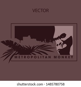 Monkey in front of a big Metropolitan