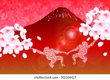 Monkey Fuji New Year's card