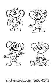 Monkey funny vector. Monkey emotions. Monkey picture. Monkey art. Monkey graphic.