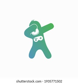 monkey and game and hip hop character icon