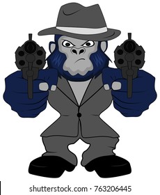 Monkey Gangster With Guns