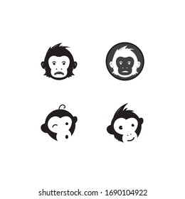 monkey geek , monkey vector logo design