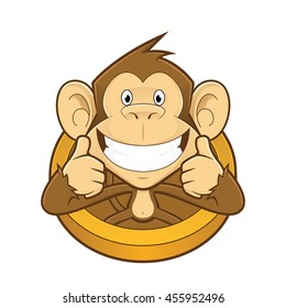 Monkey giving two thumbs up