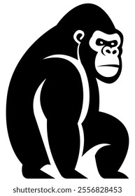 monkey gorilla chimpanzee logo creative and original for your business or company logotype vector illustration isolated on white background