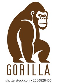 monkey gorilla chimpanzee logo creative and original for your business or company logotype vector illustration isolated on white background