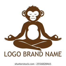 monkey gorilla chimpanzee logo creative and original for your business or company logotype vector illustration isolated on white background