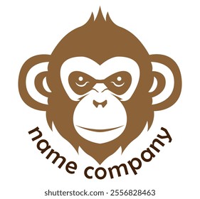 monkey gorilla chimpanzee logo creative and original for your business or company logotype vector illustration isolated on white background