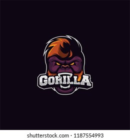 Monkey Gorilla esport gaming mascot logo