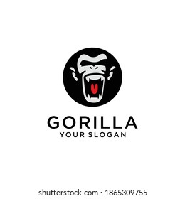 Monkey Gorilla Esport gaming mascot logo template Vector. Modern Head Monkey Logo Vector