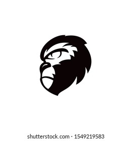 monkey gorilla head logo template silhouette