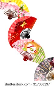 Monkey greeting cards background