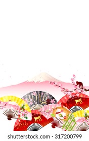 Monkey greeting cards background