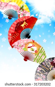 Monkey greeting cards background