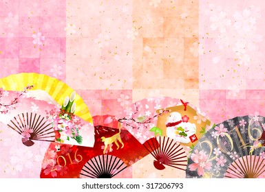 Monkey greeting cards background