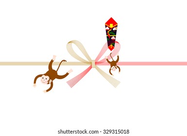Monkey greeting cards background