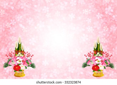 Monkey greeting cards cherry background