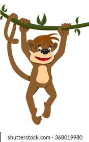 monkey hanging on a branch