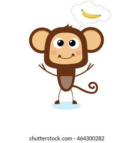 monkey happy illustration