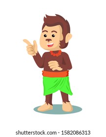 monkey hawai  vector illustration design