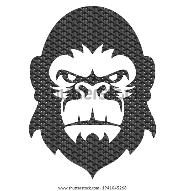 Monkey Head 3d Pattern Vector Illustration Stock Vector (Royalty Free ...