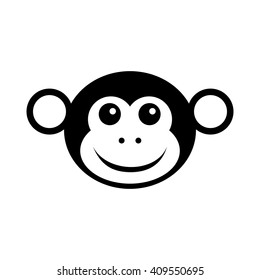 Monkey head. Animal. Vector icon for design.