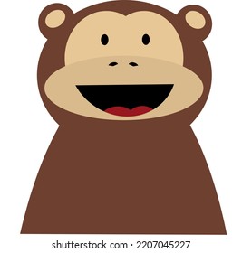 Monkey head, ape, face vector