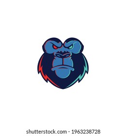 Monkey Head Cyber Logo Vector Stock Vector (Royalty Free) 1963238728 ...