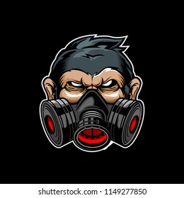 gas mask cartoon
