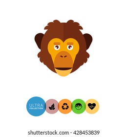 Monkey head icon
