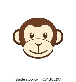 Monkey Head Icon Vector