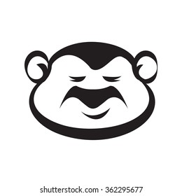Monkey head icon vector