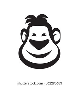 Monkey head icon vector