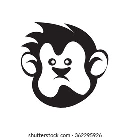 Monkey head icon vector