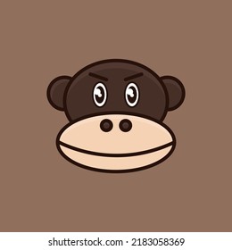 Monkey Head Icon Vector. Eps.10