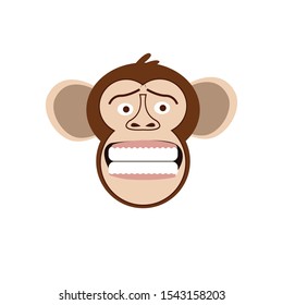 Monkey Head icon vector and illustration.