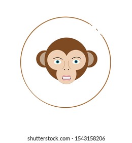 Monkey Head icon vector and illustration.