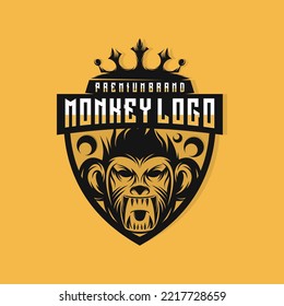 Monkey head icon vector illustration design template