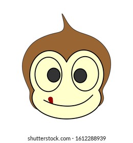 Monkey Head icon vector. In a trendy style