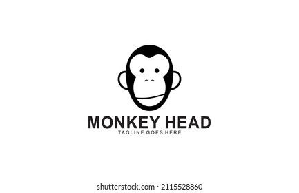 Monkey Head Logo Color Black Stock Vector (Royalty Free) 2115528860 ...