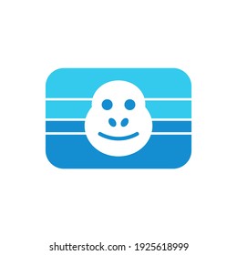 monkey head logo design eps