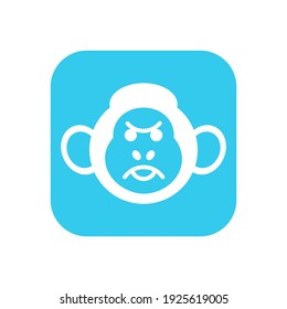 monkey head logo design eps