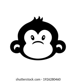 monkey head logo design eps
