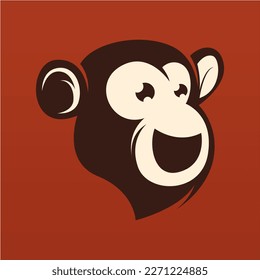 Monkey head logo design. Monkey face for your avatar and social media profile picture. Monkey head logo vector.