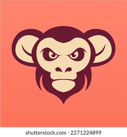 Monkey head logo design. Monkey face for your avatar and social media profile picture. Monkey head logo vector.