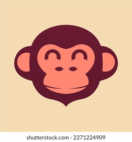 Monkey head logo design. Monkey face for your avatar and social media profile picture. Monkey head logo vector.