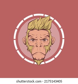 monkey head logo or symbol